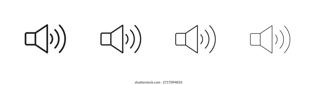 Icono de altavoz. Vector de pictogramas aislados.