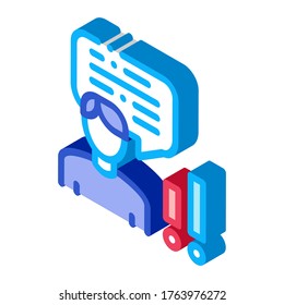 Speaker Icon Vector. Isometric Speaker sign. color isolated symbol illustration