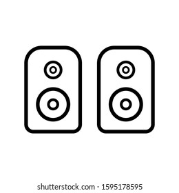 Speaker icon vector in line design