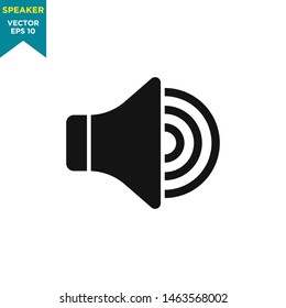 speaker icon vector logo template, audio icon 