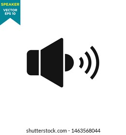 speaker icon vector logo template, audio icon 