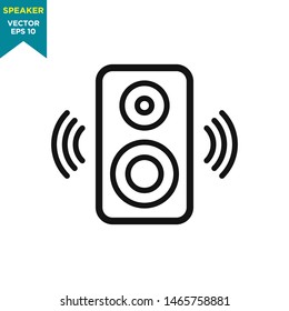 speaker icon vector logo template, audio icon 