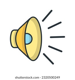 Vector de icono del altavoz en el diseño de moda
