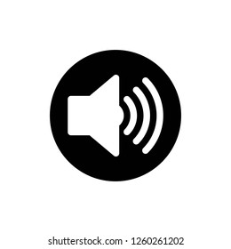 speaker icon vector, on white background editable eps10