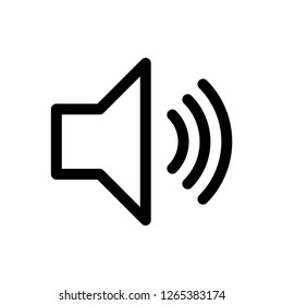 speaker icon vector, on white background editable eps10