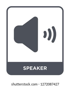 speaker icon vector on white background, speaker trendy filled icons from Electronic stuff fill collection, speaker simple element illustration