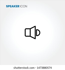 Speaker icon vector on white background