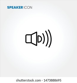Speaker icon vector on white background