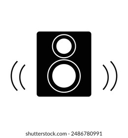 Speaker icon vector on white background
