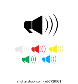 Speaker icon vector on white background