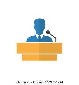 Speaker icon vector orator sign 