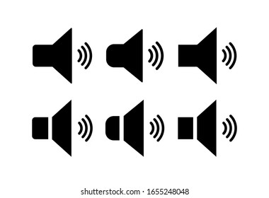 Speaker icon vector. Set of flat Sound Speakers symbol