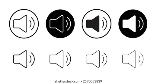 Speaker icon Vector set outline