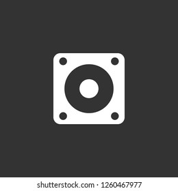 speaker icon vector. speaker sign on black background. speaker icon for web and app