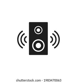 Speaker icon vector. Simple sound sign
