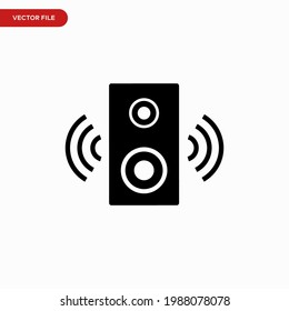 Speaker icon vector. Simple sound sign