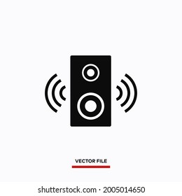 Speaker icon vector. Simple sound sign