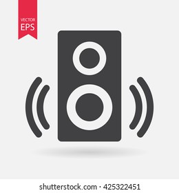 Speaker icon vector, Sound, audio music sign Isolated on white background. Trendy Flat style for graphic design, logo, Web site, social media, UI, mobile app, EPS10