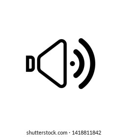 Speaker icon vector sound eps flat design