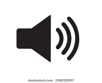 Speaker Icon vector, Sound icon, volume symbol, speaker sign, media player button icon set isolated, Maximum Volume symbol.