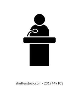 Speaker icon vector. speech illustration sign. performance symbol or logo.