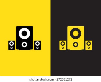 Speaker Icon Vector Symbol in Glyph Pictogram illustration