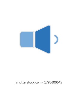 símbolo del vector del icono del altavoz ilustración aislada fondo blanco