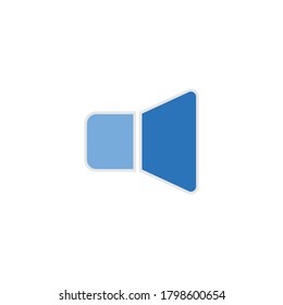 símbolo del vector del icono del altavoz ilustración aislada fondo blanco