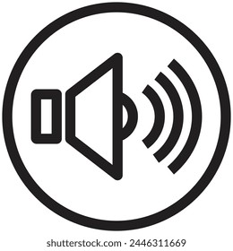 Speaker icon vector. Speaker symbol, Sound sign, Speaker Volume Audio Icon