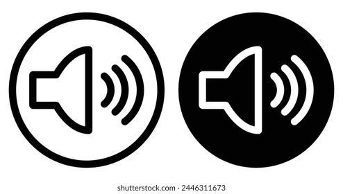 Speaker icon vector. Speaker symbol, Sound sign, Speaker Volume Audio Icon