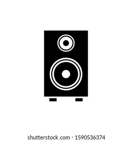 Speaker Icon vector templates in black flat design on white background for your website and other