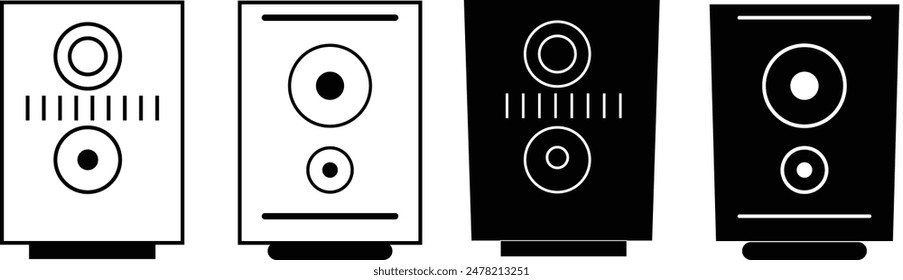 Plantillas del Vector del icono del altavoz eps 10