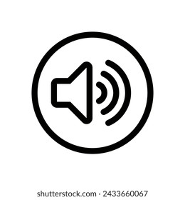Speaker icon vector. Volume illustration sign. Loudspeaker symbol or logo.