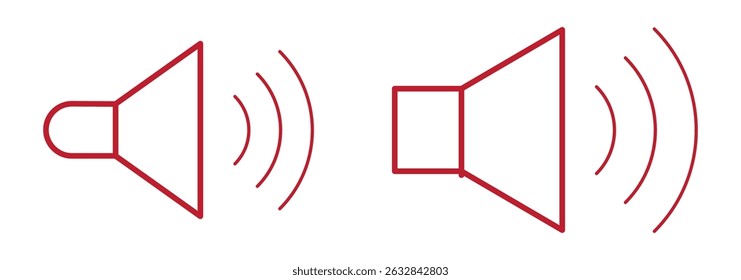 Vetor de ícone de alto-falante. Sinal de ilustração de volume. Símbolo ou logotipo do alto-falante.