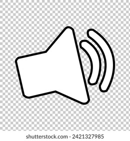 Speaker icon vector. volume icon vector. loudspeaker icon vector. sound symbol. Vector illustration. EPS file 38.