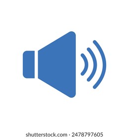 Speaker icon vector. volume icon vector. loudspeaker icon vector. loudspeaker public sign isolated on white background. Vector illustration. Eps file 100.