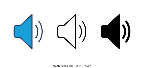 Icono de altavoz Vector. Vector de icono de volumen. Vector de icono de altavoz. símbolo de sonido