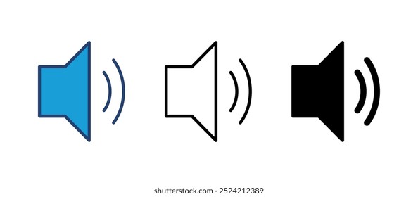 Speaker icon vector. volume icon vector. loudspeaker icon vector. sound symbol