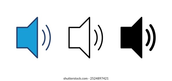 Vektorsymbol des Lautsprechers. Volume-Symbol, Vektor. Lautsprecher-Icon-Vektor. Klangzeichen