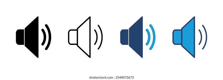 Ícone do alto-falante vetor. ícone de volume vetor. ícone de alto-falante vetor. símbolo de som