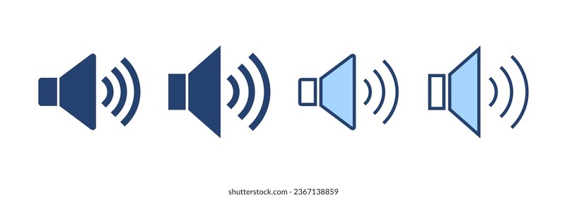 Vector de icono del altavoz. signo de volumen y símbolo. icono de altavoz. símbolo de sonido