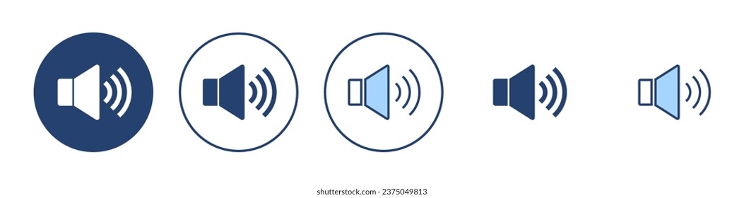 Vector de icono del altavoz. signo de volumen y símbolo. icono de altavoz. símbolo de sonido