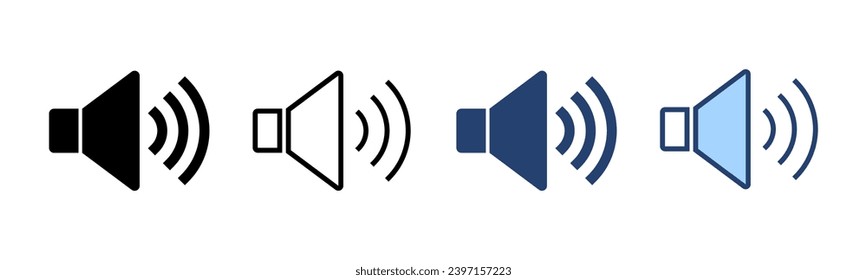 Vector de icono del altavoz. signo de volumen y símbolo. icono de altavoz. símbolo de sonido