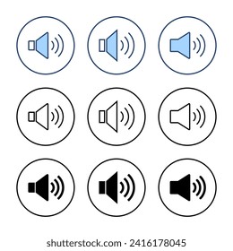 Vector de icono del altavoz. signo de volumen y símbolo. icono de altavoz. símbolo de sonido