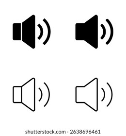 Speaker icon vector. volume sign and symbol. loudspeaker icon. sound symbol