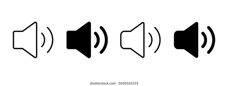 Icono de altavoz. Vector de volumen. icono de altavoz. símbolo de sonido