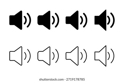 Icono de altavoz. Vector de volumen. icono de altavoz. símbolo de sonido