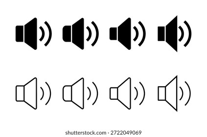 Icono de altavoz. Vector de volumen. icono de altavoz. símbolo de sonido
