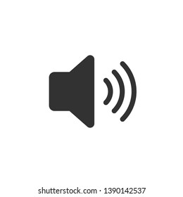 Speaker icon vector. Volume sound symbol illustration