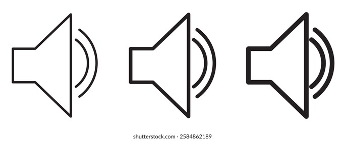 Speaker icon vector. Volume sound symbol illustration